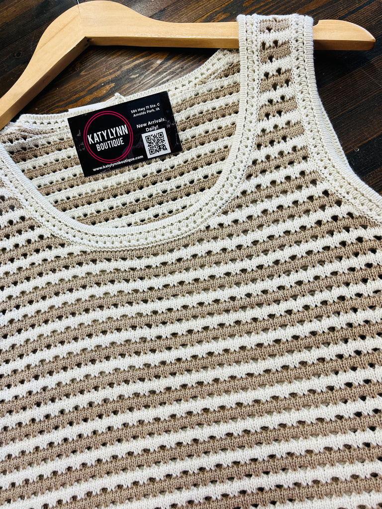 Candice Crochet Knit Tank