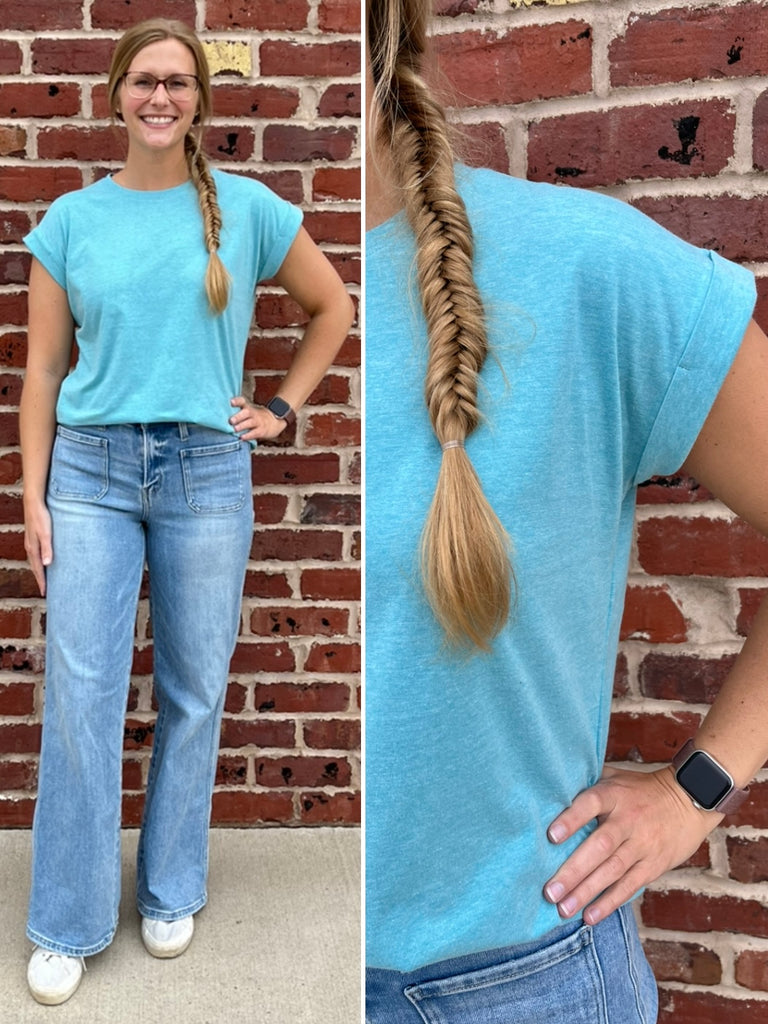 Aspen Cap Sleeve - Teal