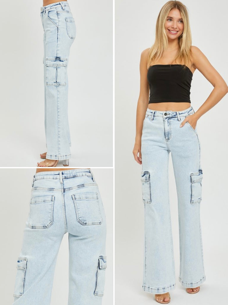 Lettie High-Rise Cargo Jeans