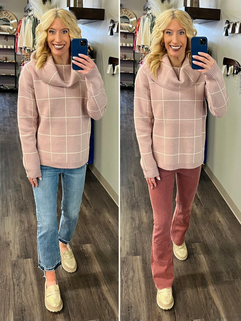 Bethanie Cowl Neck - Blush