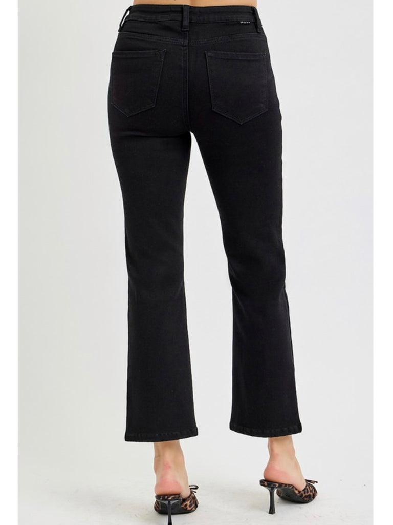 Michelle Black Straight Crops