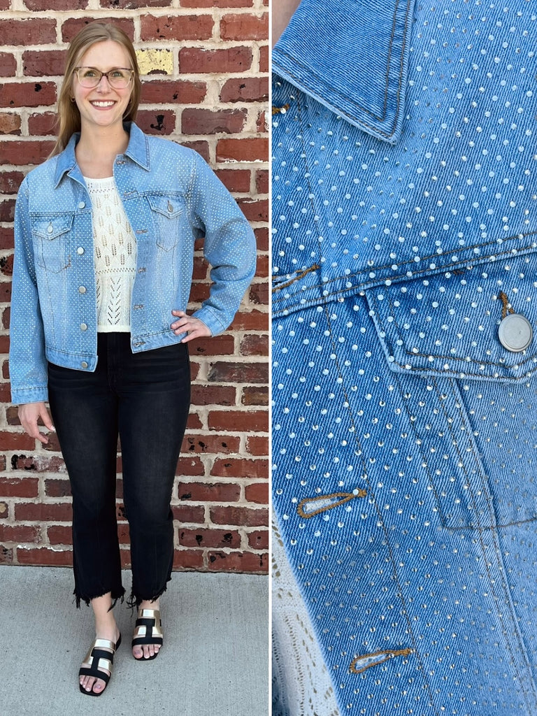 Jazmin Rhinestone Demin Jacket