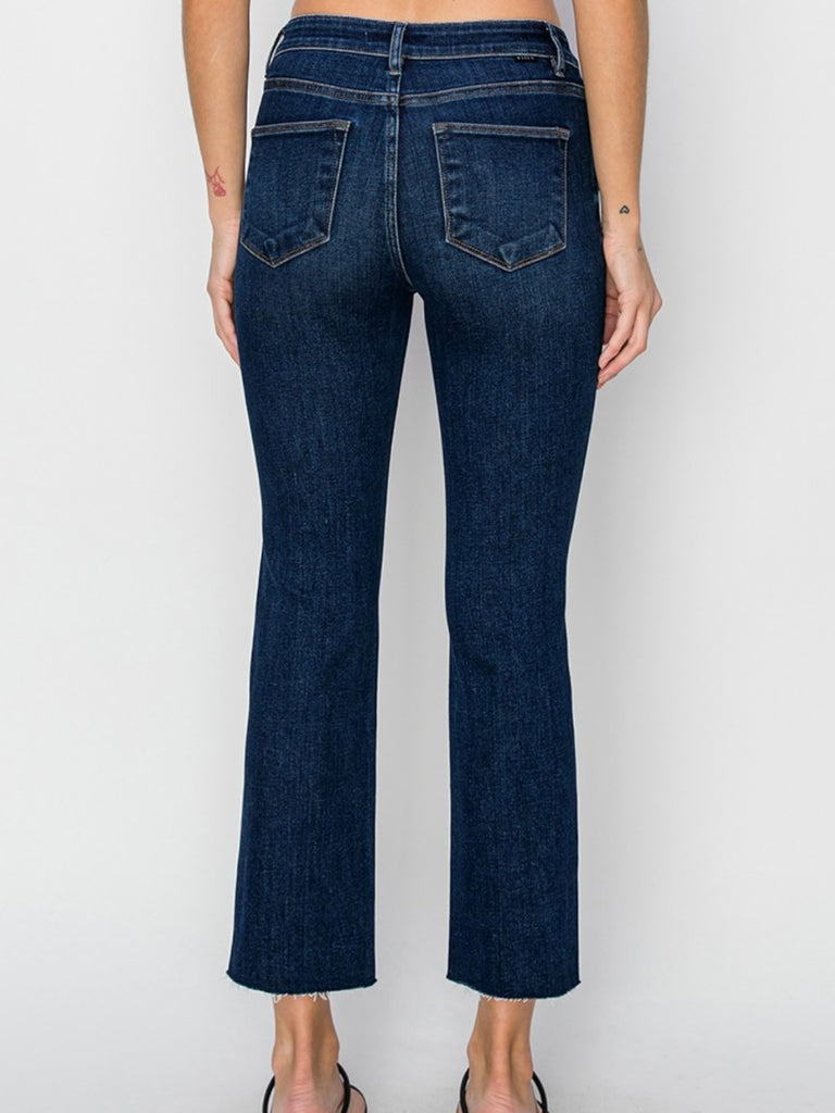 Trisha Mid-Rise Cropped Straight Denim