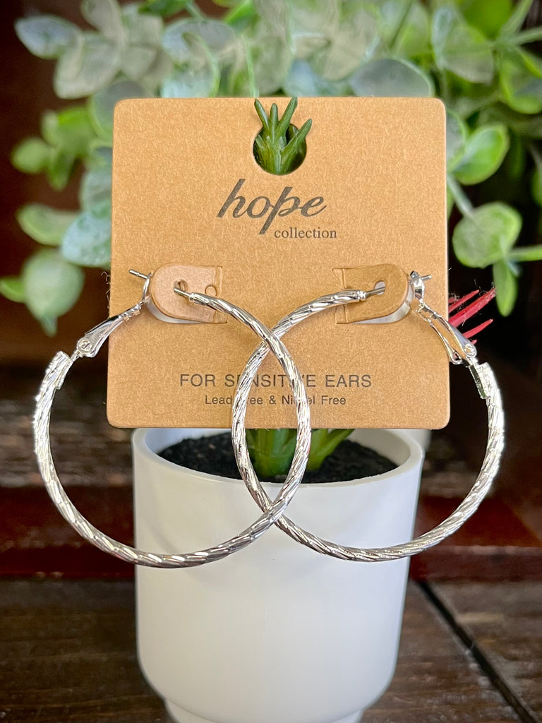 Morgan Twisted Hoops - Silver
