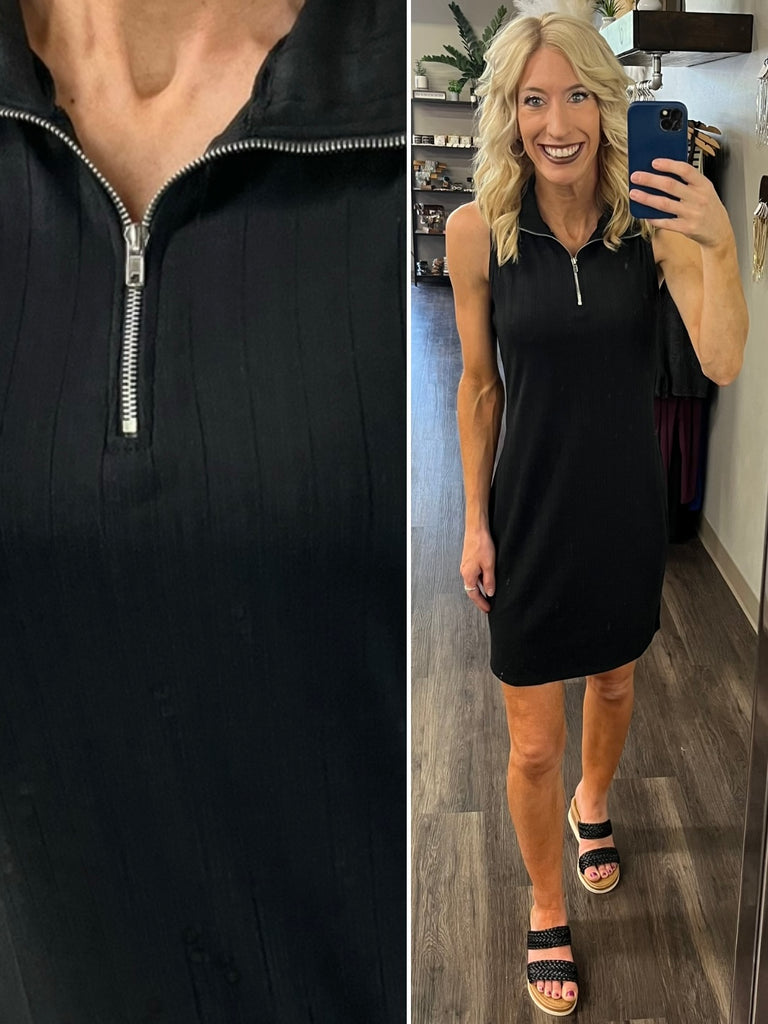 Winnie Collared Dress with Zip