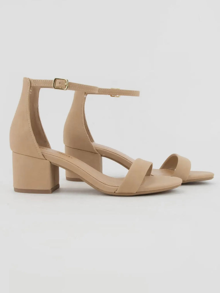 Tanya Ankle Strap Sandal - Nude