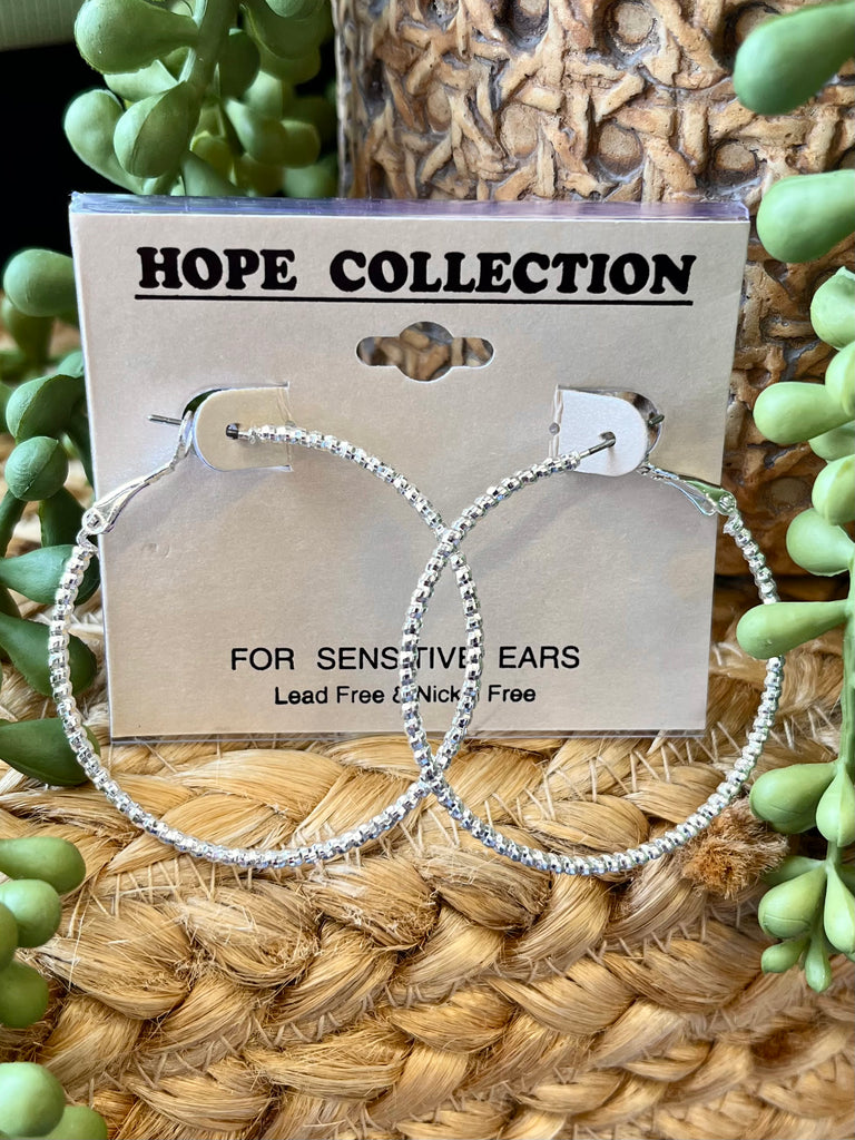 Tonya Twisted Hoops - Silver