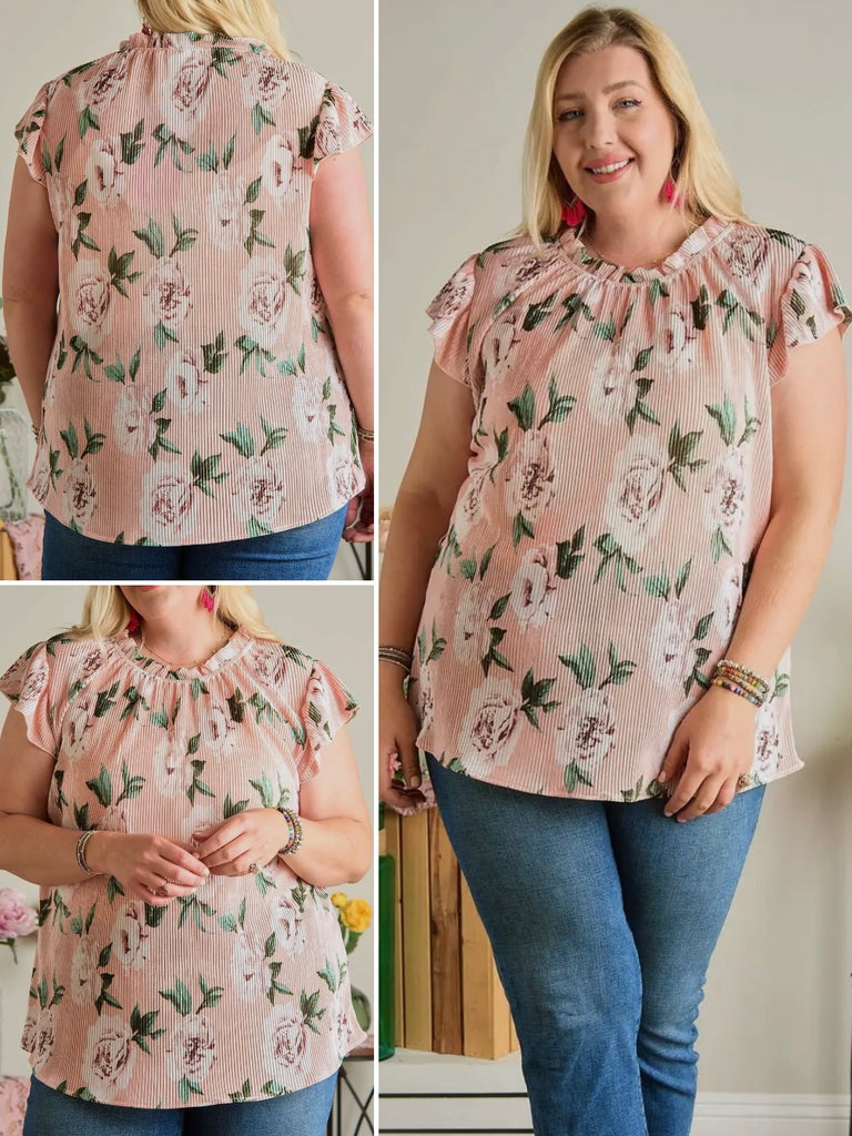 Sandy Floral Blouse - PLUS