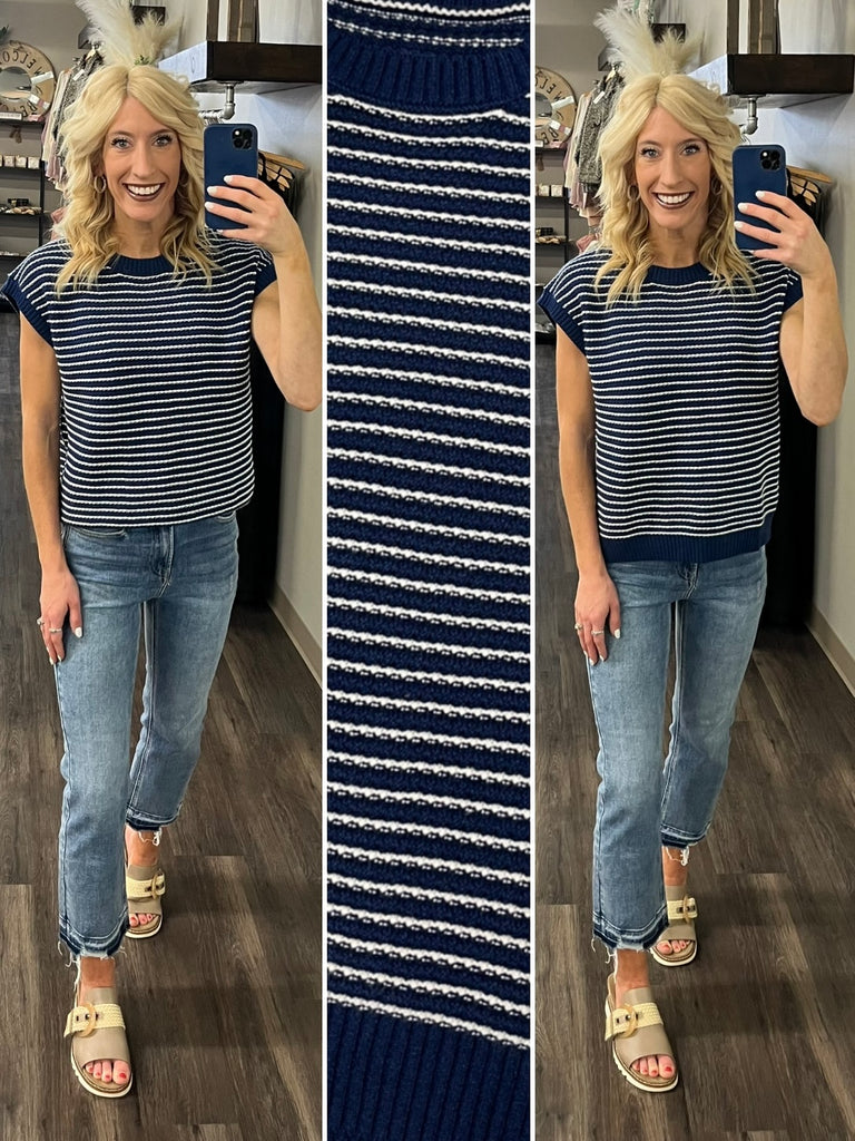 Lacie Navy Striped Sweater