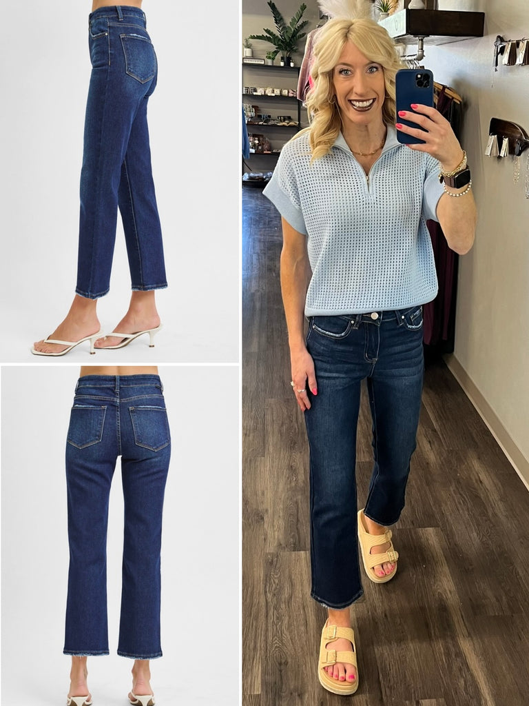 Margo High-Rise Crop Straight Denim