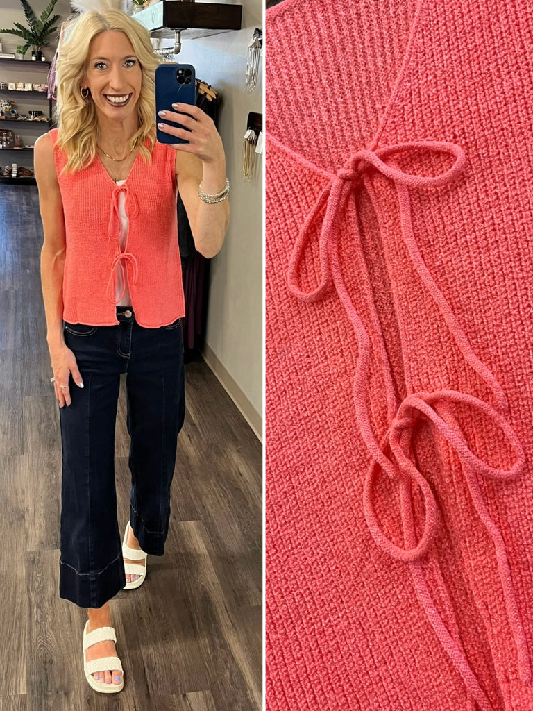 Sadie Tied Sweater Vest Tank