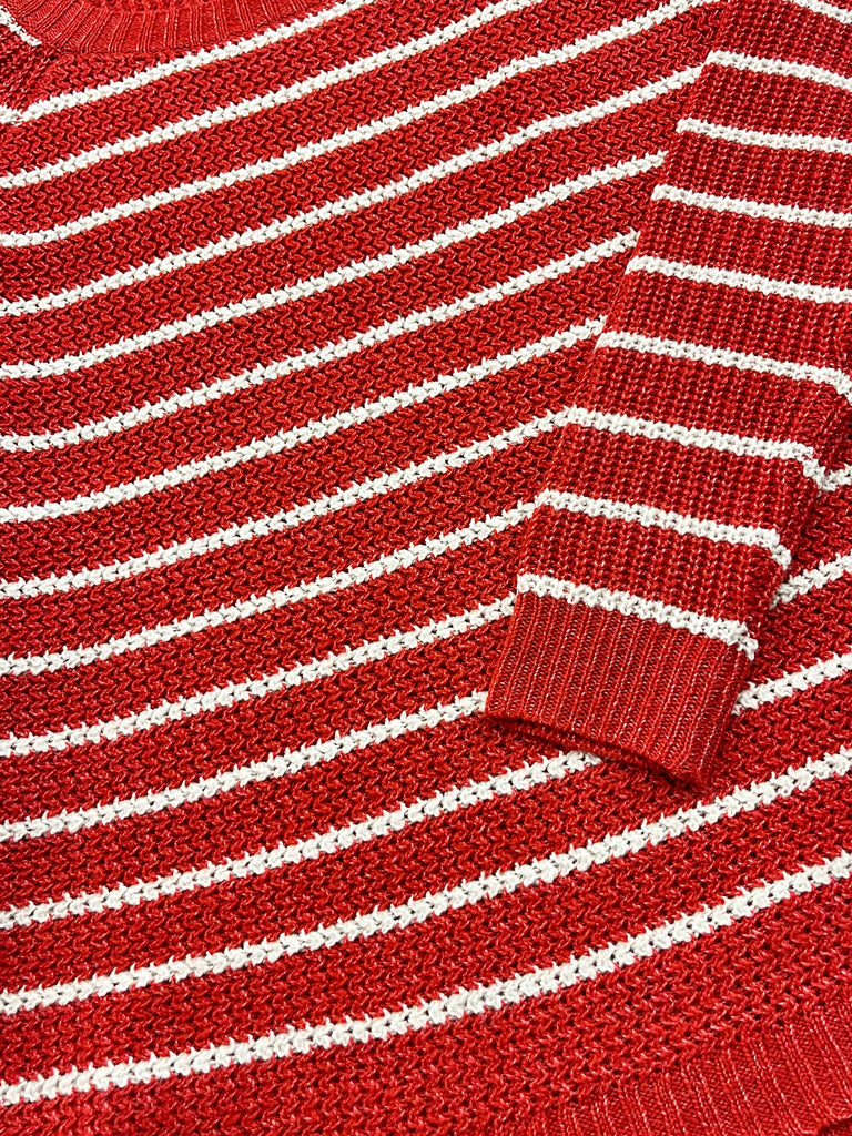 Jayde Rounded Hem Sweater- Brick