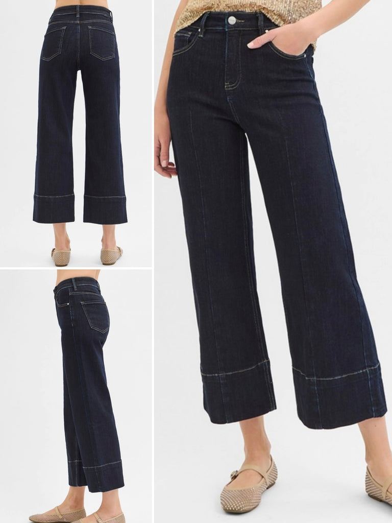 Anne High-Rise Crop Denim - Dark