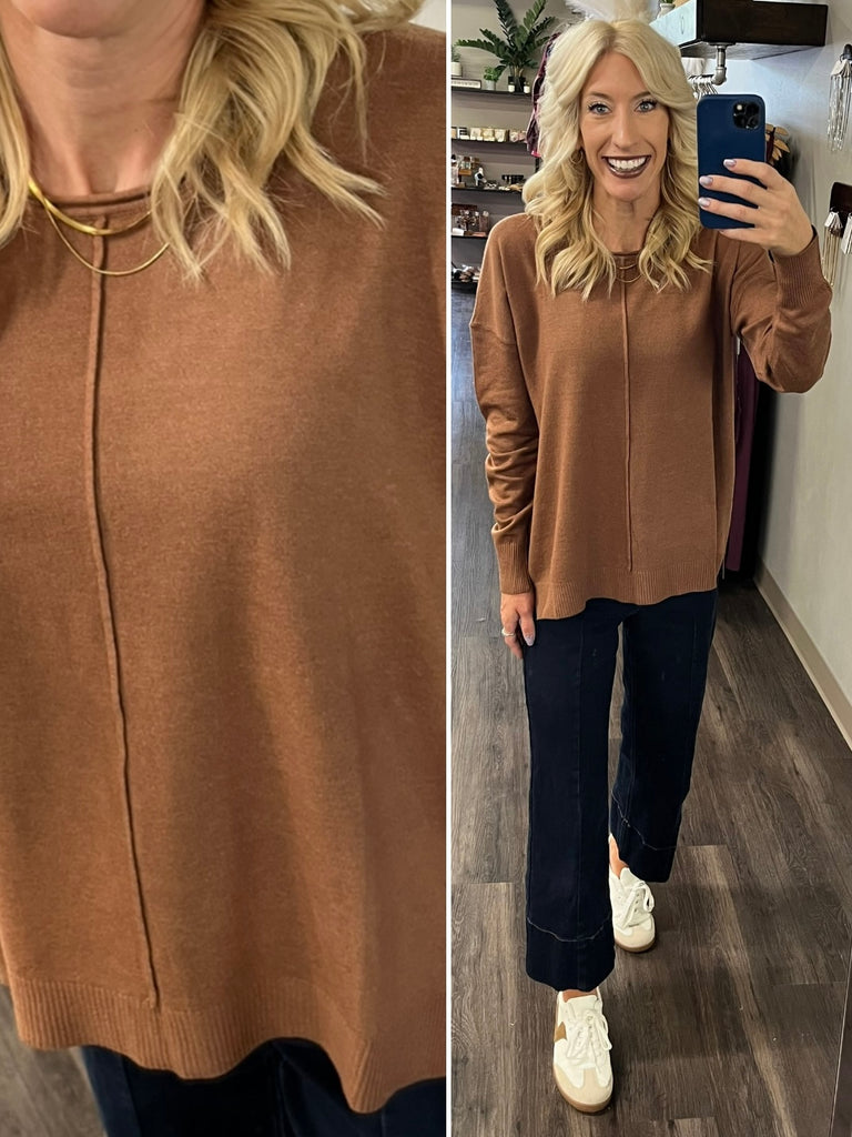 Georgine Center-Seam Center - Camel