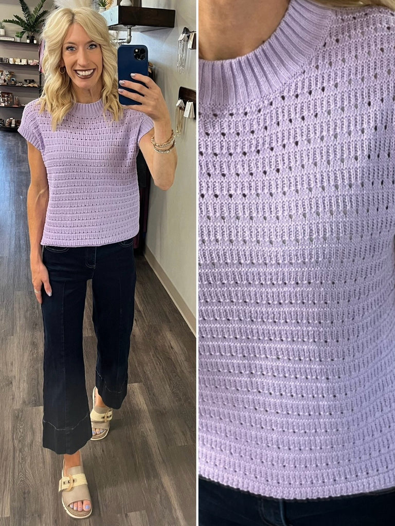 Cora Lilac Sweater Top