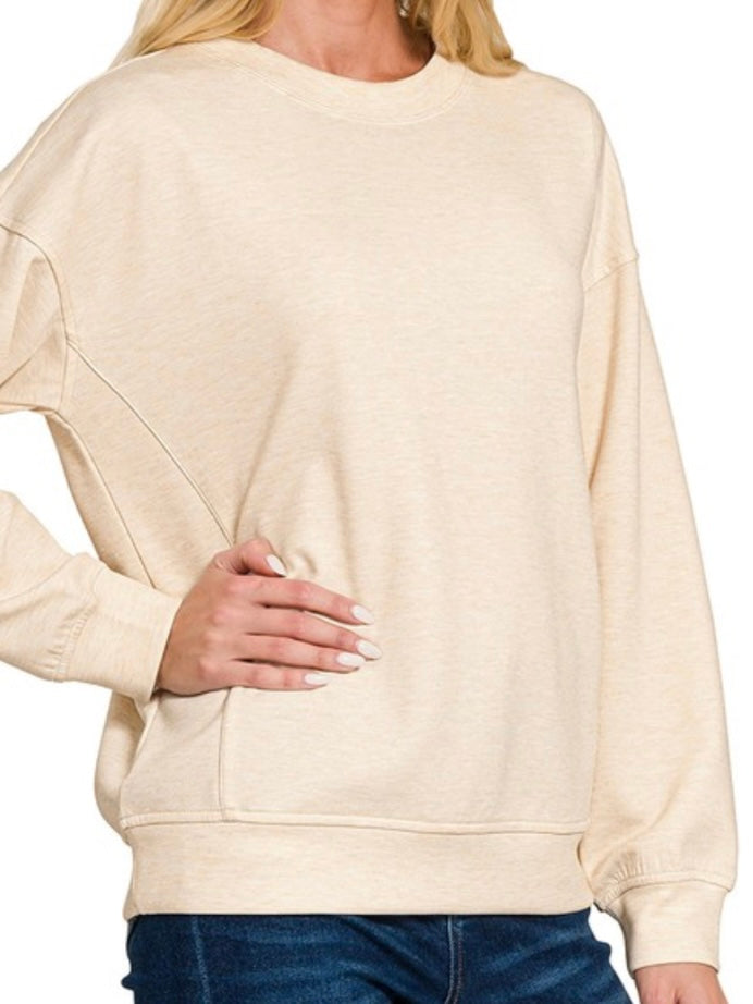 Blair Scuba Crewneck - Heather Taupe