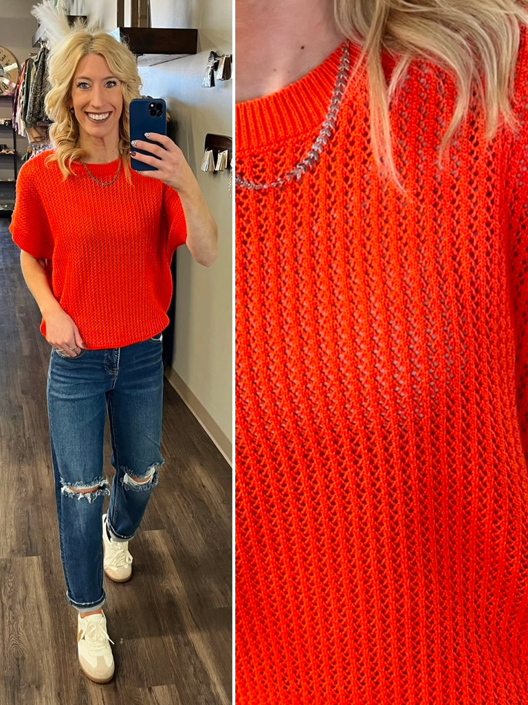 Tonya Tomato Red Sweater