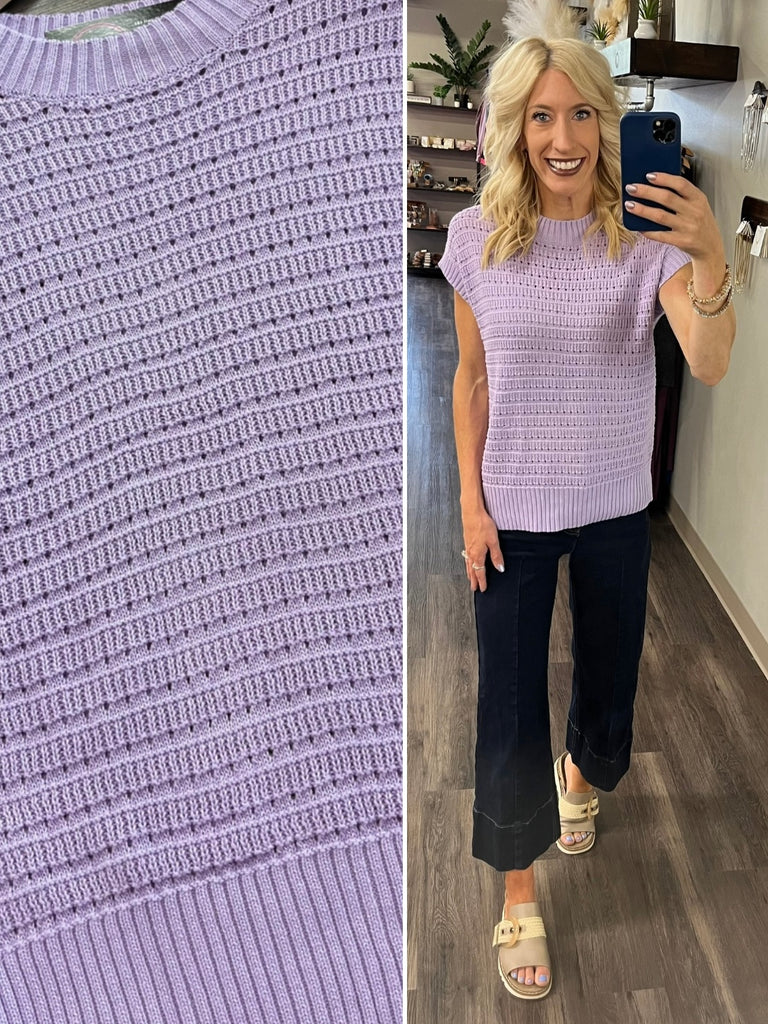 Cora Lilac Sweater Top