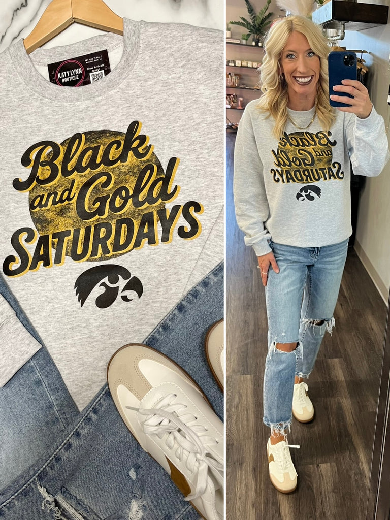 Black & Gold Saturday Crewneck