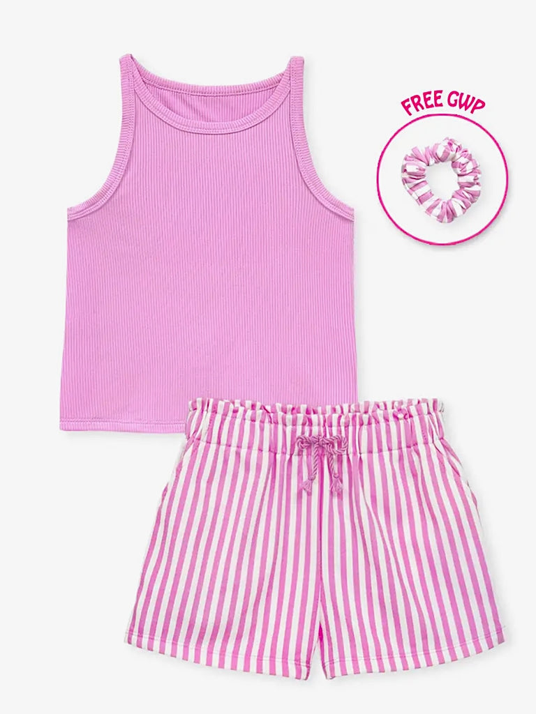 Gretta Stripe Shorts / Tank Set - KIDS