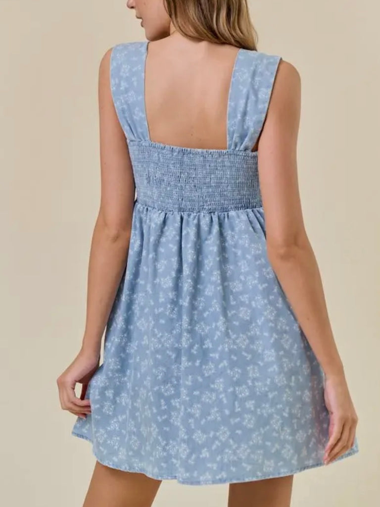 Valerie Floral Denim Dress