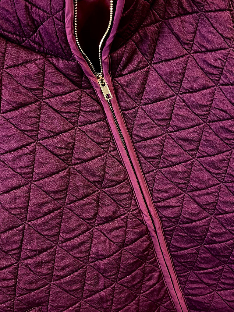 Amy Lightweight Quilted Vest - Maroon