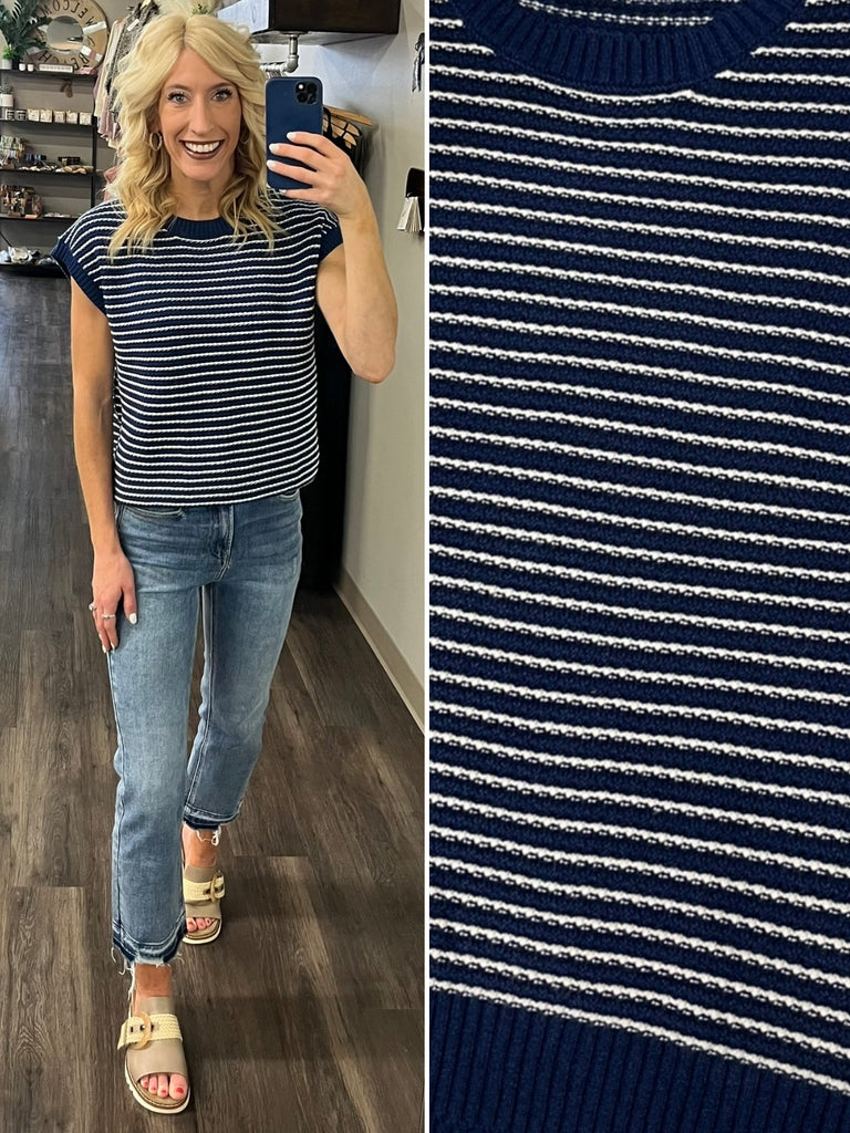 Lacie Navy Striped Sweater