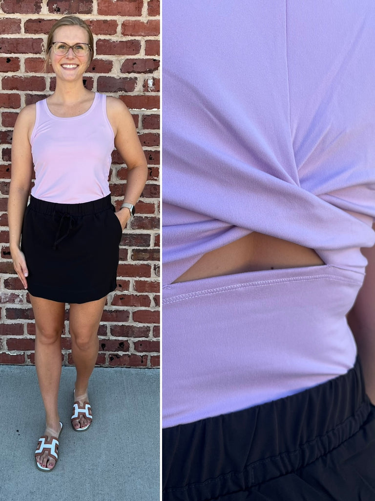 Mya Twist - Back Tank - Lilac