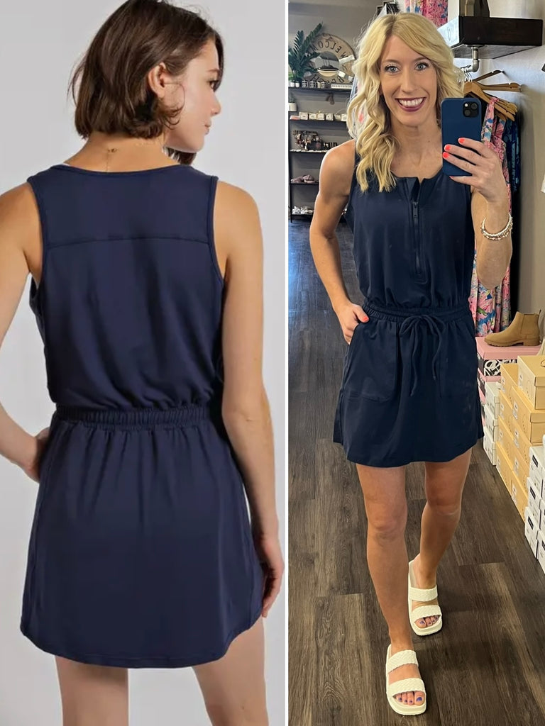 Maddie Essential Dress - Navy