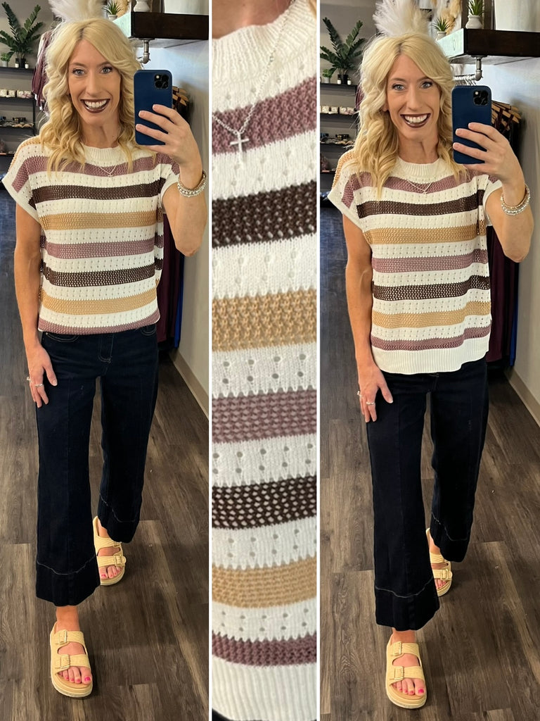 Jessi Knit Top - Plum/Mocha