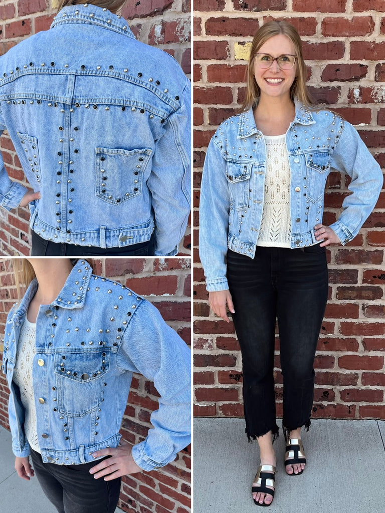 Jaya Beaded Denim Jacket