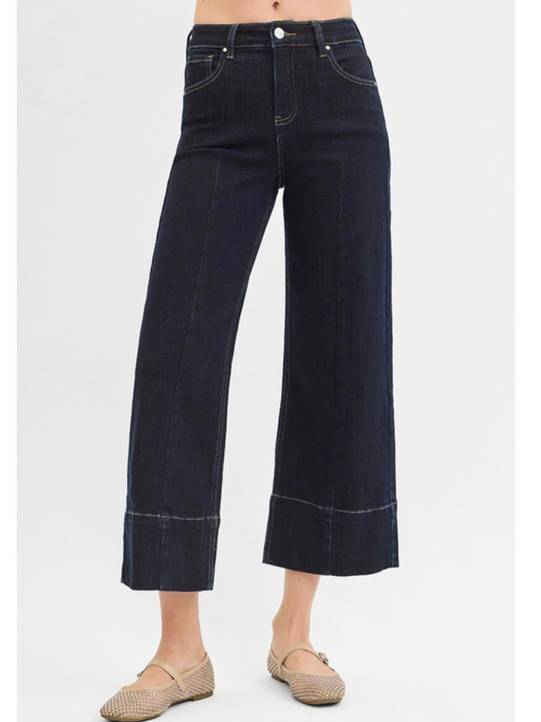 Anne High-Rise Crop Denim - Dark