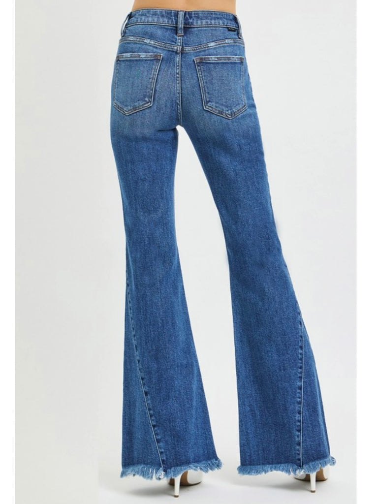 Jaymee Mid-Rise Flare with Seam Detail