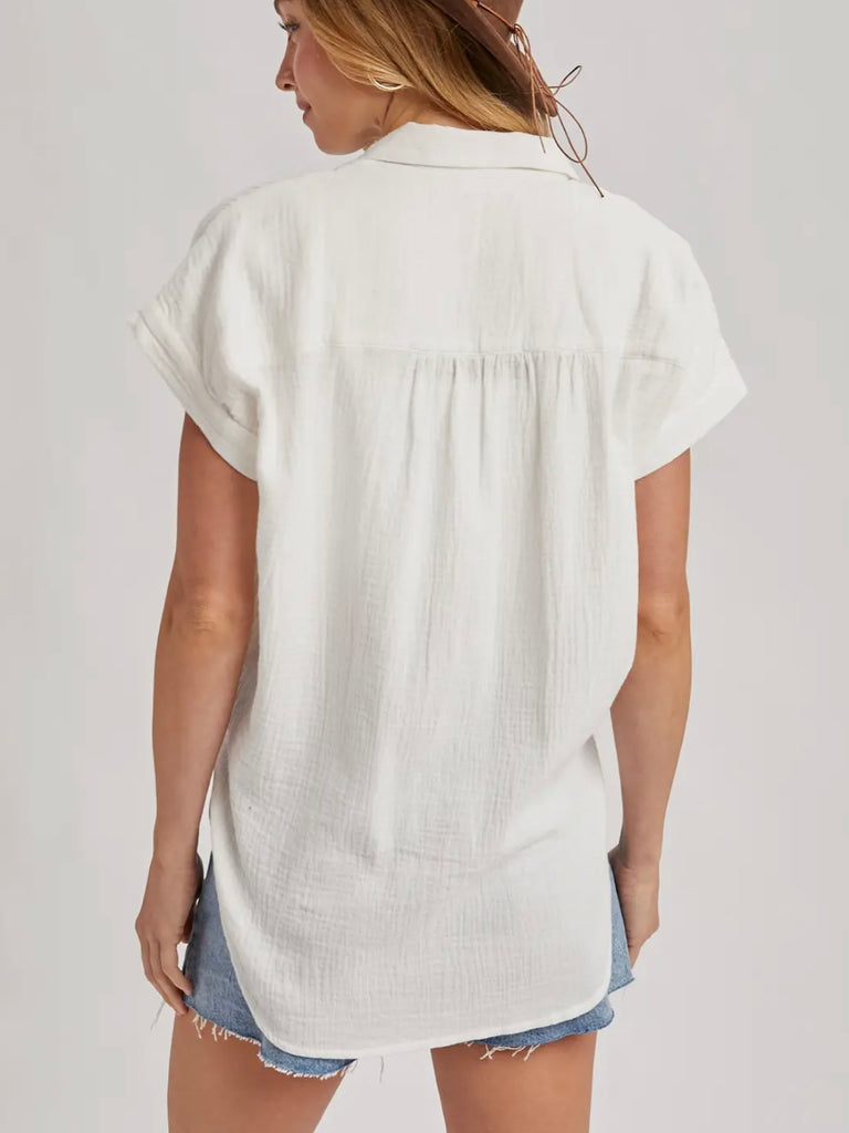 Brittney Button Up - Ivory