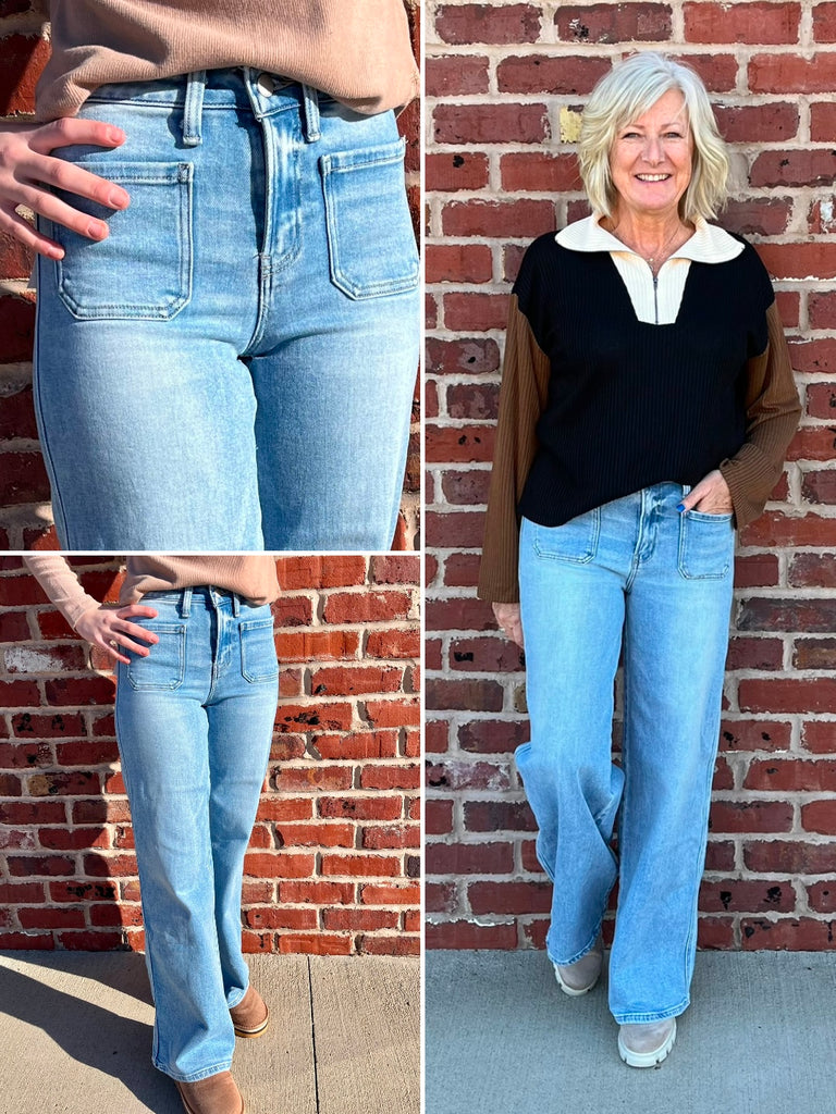 Khloe Wide Leg High-Rise Denim