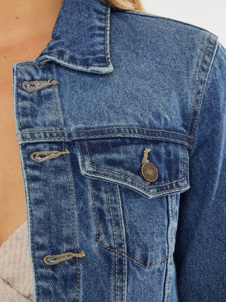 Mindie Mid-Wash Denim Jacket