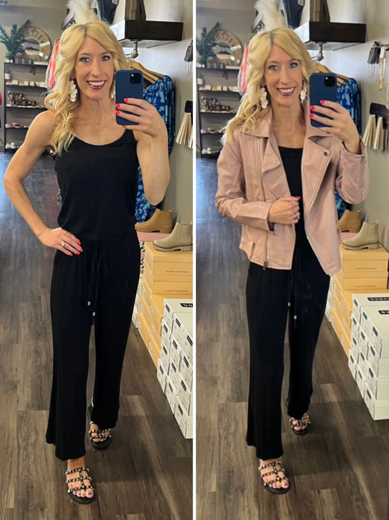 Erin Black Tied Waist - Jumpsuit