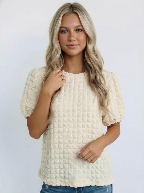 Celeste Puff Blouse - Ivory