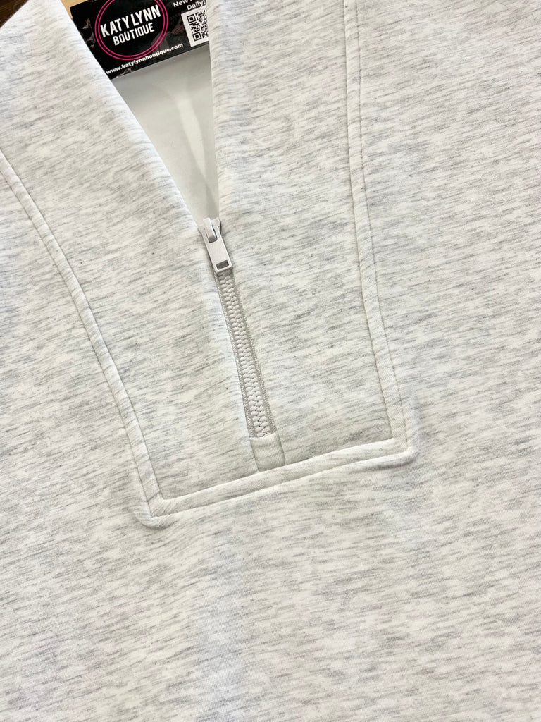 Adley Modal/Scuba 1/4 Zip - Heather Gray