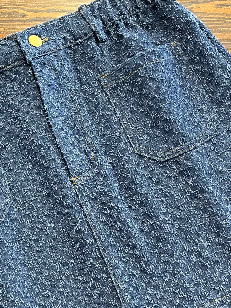 Penelope Checkered Denim Skirt