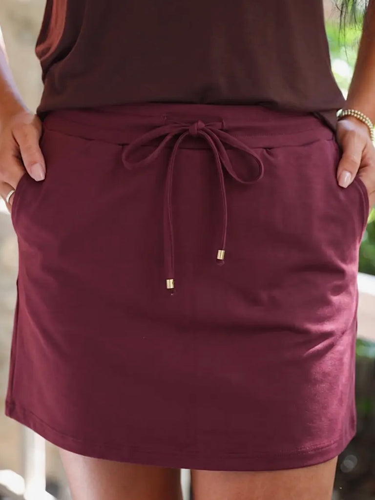 Rori Burgandy Skort