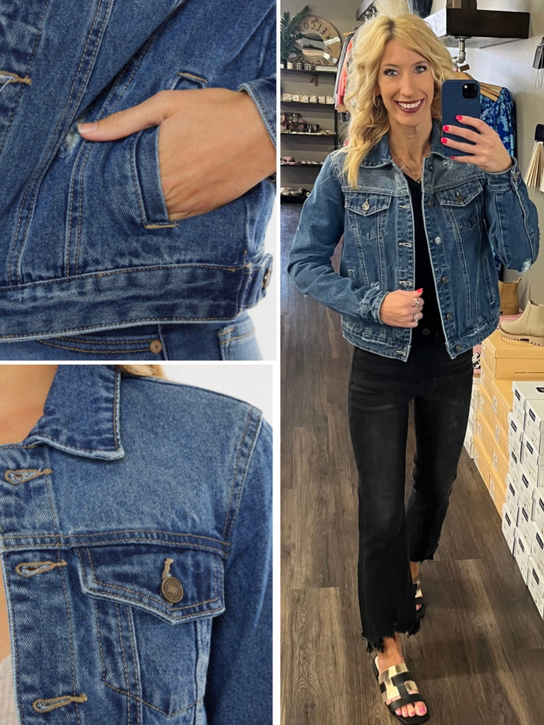 Mindie Mid-Wash Denim Jacket