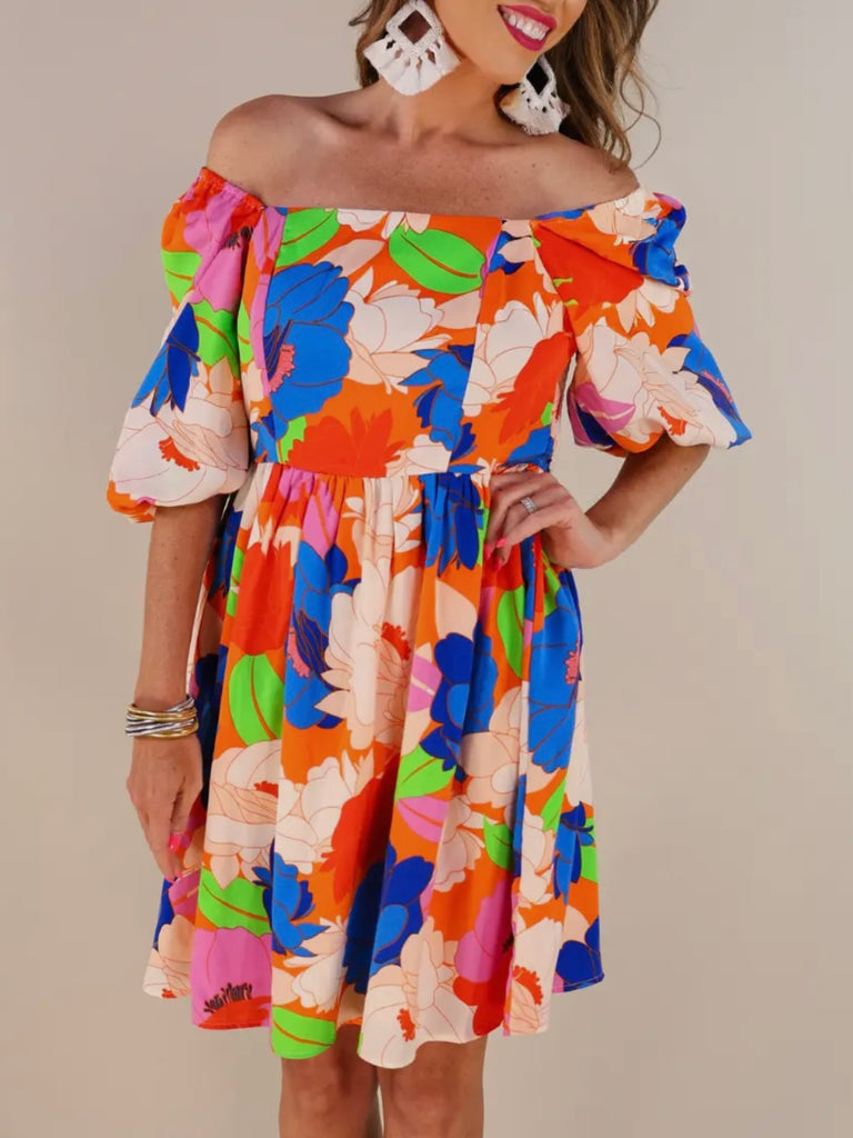 Daisy Puff Sleeve Dress