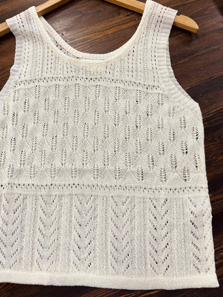 Jaynee Crochet Tank - Ivory