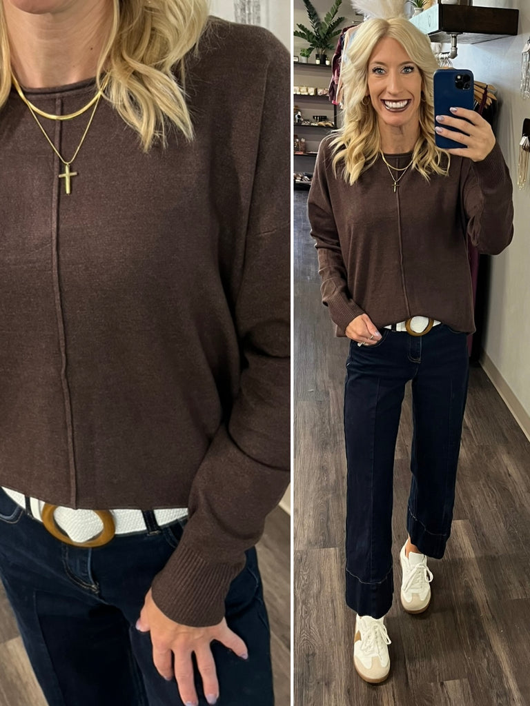 Georgine Center-Seam Center - Brown