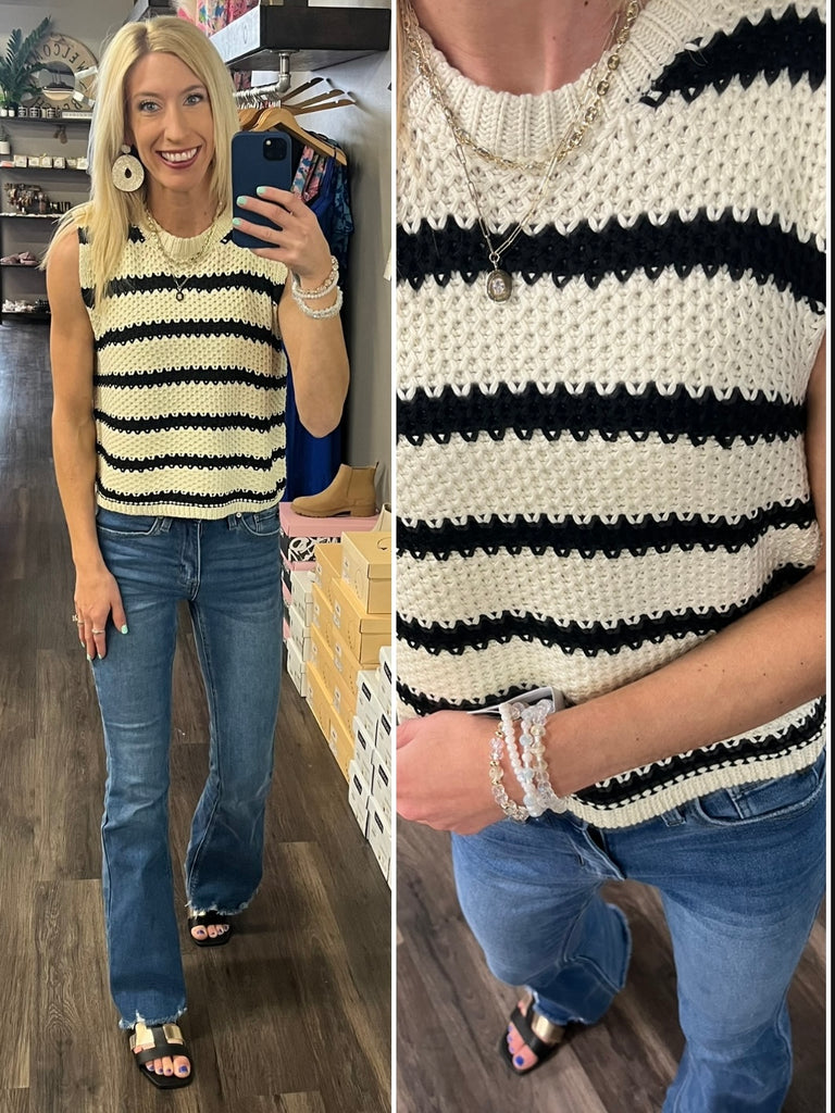 Mel Striped Sweater Vest