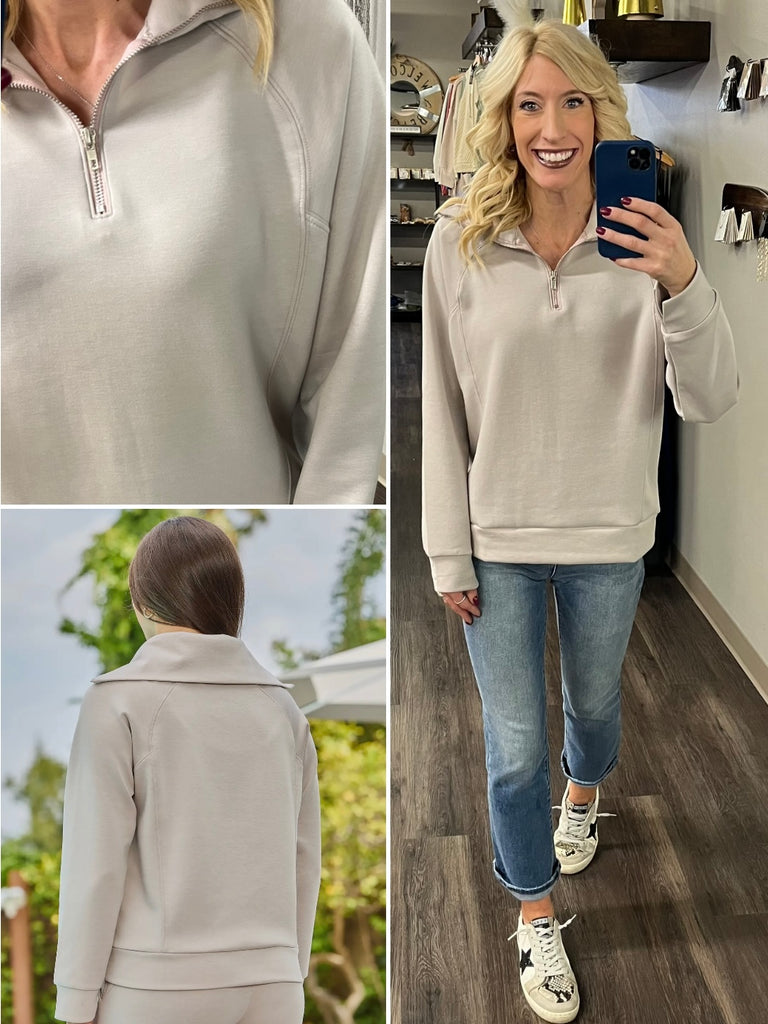 Hamptons 1/4 Zip - Sand