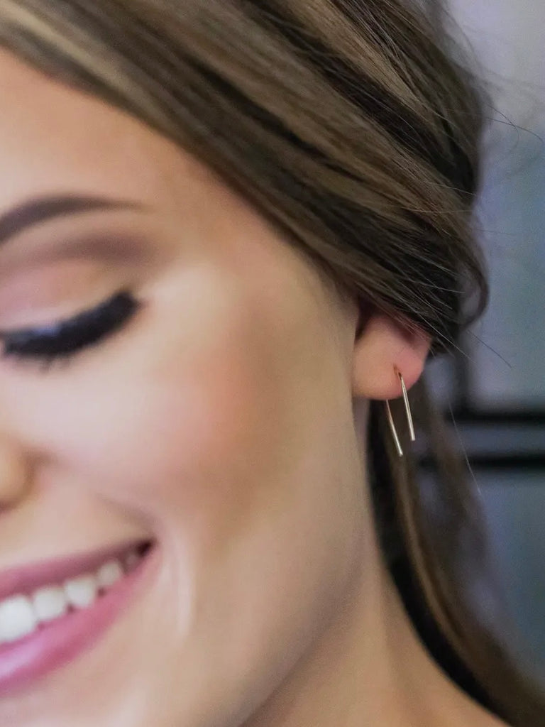 Tori Open Arc Earrings - Silver