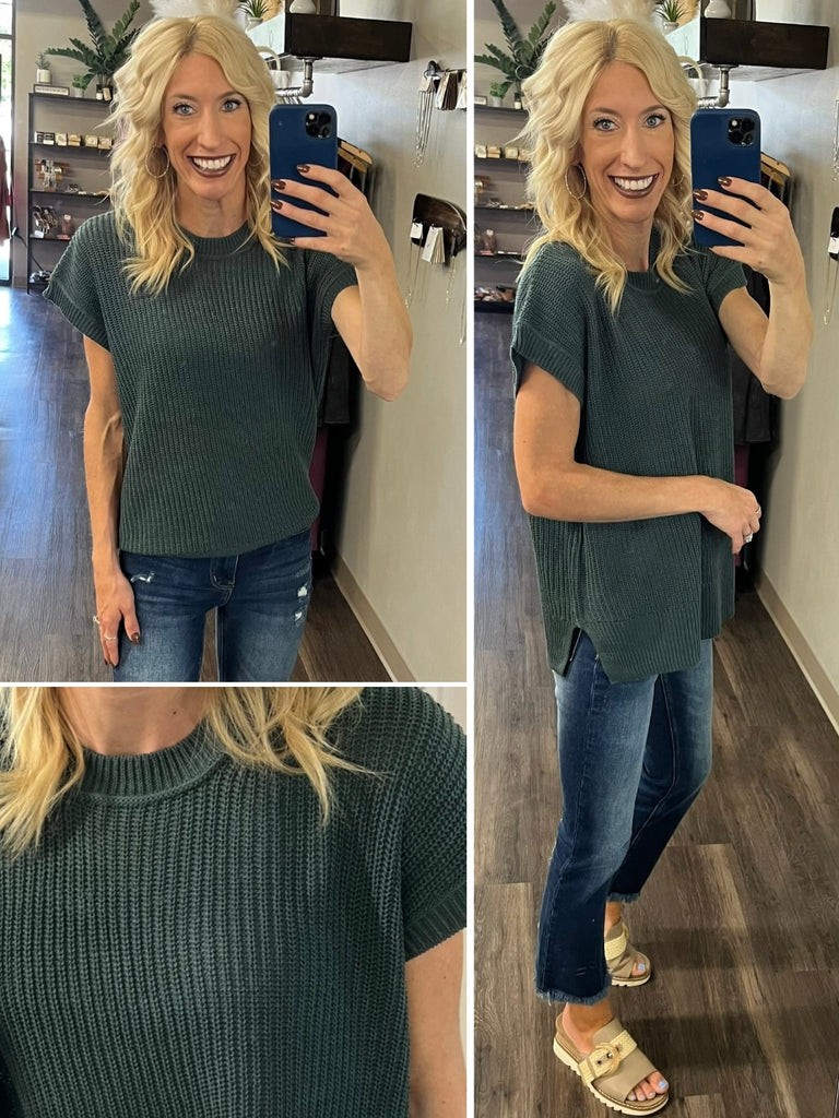Elodie Knitted Top - Evergreen
