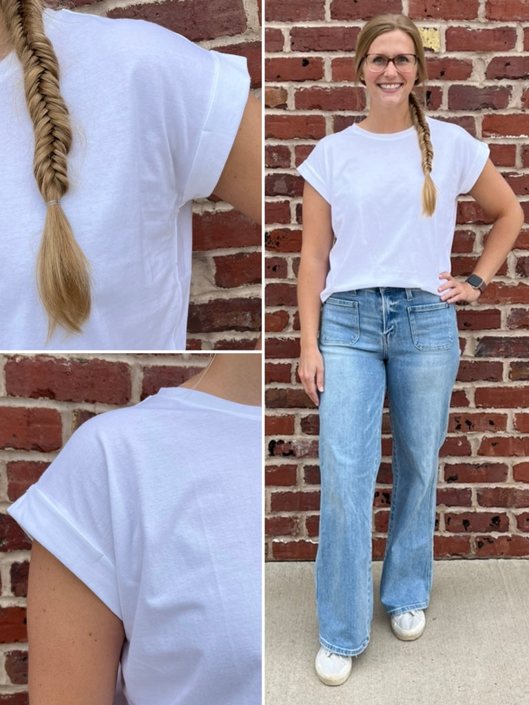 Aspen Cap Sleeve - White